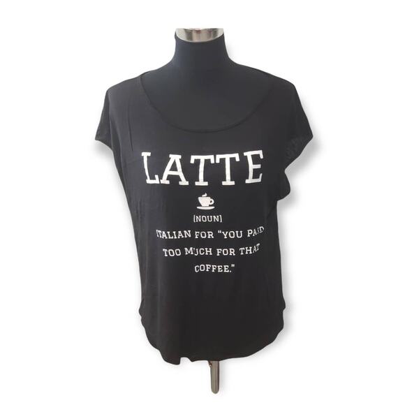 Yuni Yuni Latte = Italian For You Paid Too Much 4 That Coffee Short Sleeve Shirt - Picture 1 of 5